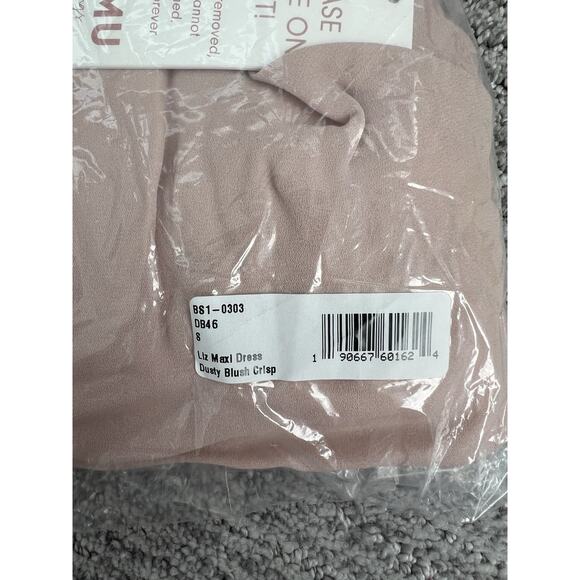 Show Me Your Mumu Liz Maxi Bridesmaid Wedding Dress Dusty Blush Crisp NWT$188 S - Picture 9 of 9